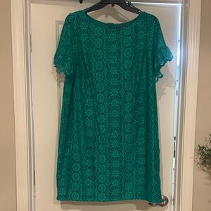 Jessica Howard Teal Lace Shift Dress